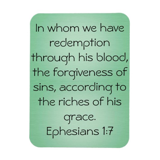 Bloedscriptie Ephesians 1:7 magneet (Verticaal)