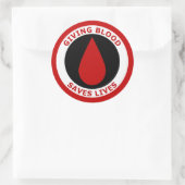 Bloedsparen Ronde Sticker (Tas)
