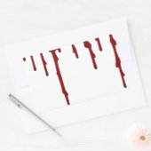 bloedspat 5 rechthoekige sticker (Envelop)