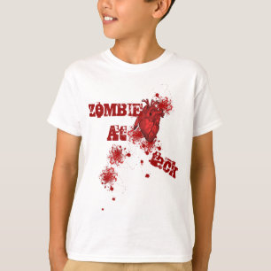 Bloedspatten en realistisch hart Halloween T-shirt