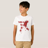 Bloedspatten en realistisch hart Halloween T-shirt (Voorkant volledig)