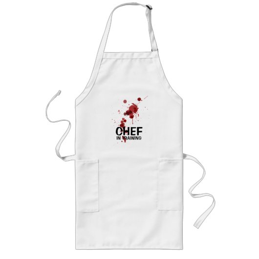 Bloedspatter Funny Apron Lang Schort (Voorkant)
