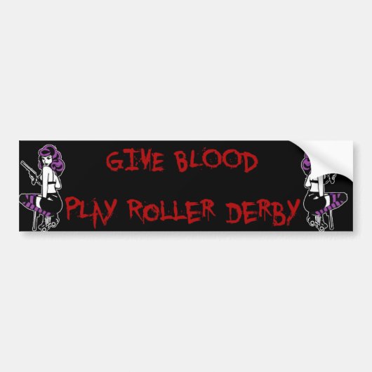 bloedspeelroller met de bumpersticker (Voorkant)
