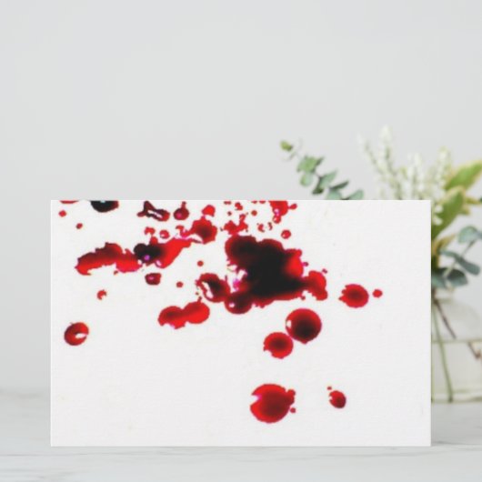 Bloedspiegel 2 crème Halloween briefpapier (Staand voorkant)