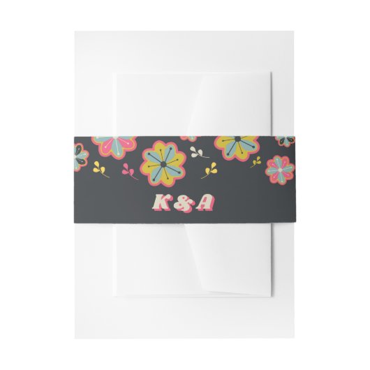 Bloedstroom 70's Retro Groovy Wedding Uitnodigingen Wikkel (Voorkant Voorbeeld)