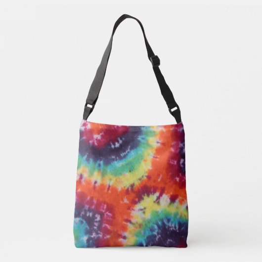 Bloedstroom Hippie Tie Dye Rainbow Crossbody Tas (Achterkant)