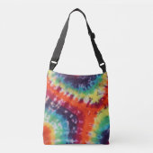 Bloedstroom Hippie Tie Dye Rainbow Crossbody Tas (Voorkant)