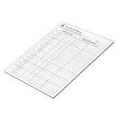 Bloedsuiker en Bloeddruk Tracker Personaliseren Notitieblok (Schuin)