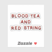 BLOEDTHEE EN RODE SNOEP LETTERS STICKER (Vel)