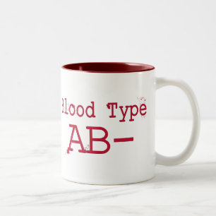 Bloedtype AB negatief Tweekleurige Koffiemok