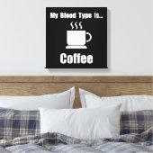 Bloedtype koffie canvas afdruk (Insitu (Slaapkamer))