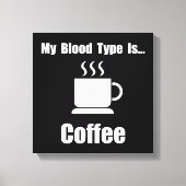 Bloedtype koffie canvas afdruk (Voorkant)