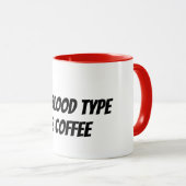 bloedtype koffie mok (Voorkant rechts)
