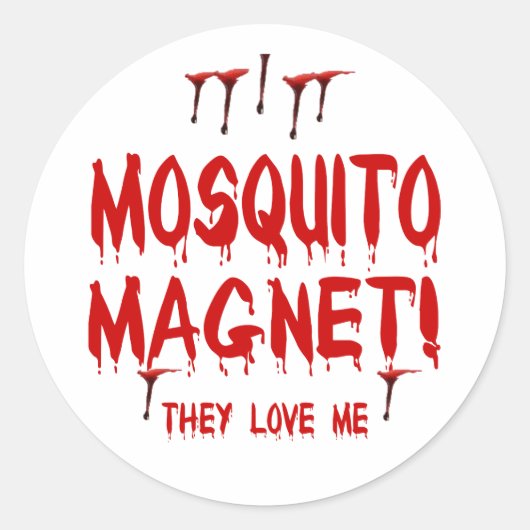 Bloeduitdrijvende muggen Magnet dat ze van me houd Ronde Sticker (Voorkant)
