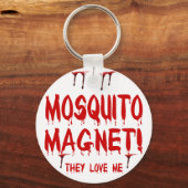 Bloeduitdrijvende muggen Magnet dat ze van me houd Sleutelhanger (Voorkant)