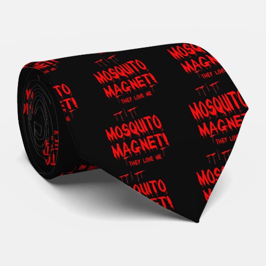 Bloeduitdrijvende muggen Magnet dat ze van me houd Stropdas (Opgerold)