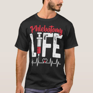 Bloedvat Phlebotomie Leven Flebotomist Mannen Vrou T-shirt
