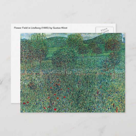 Bloedveld in Litzlberg Klimt, landschap Briefkaart (Voorkant / Achterkant)