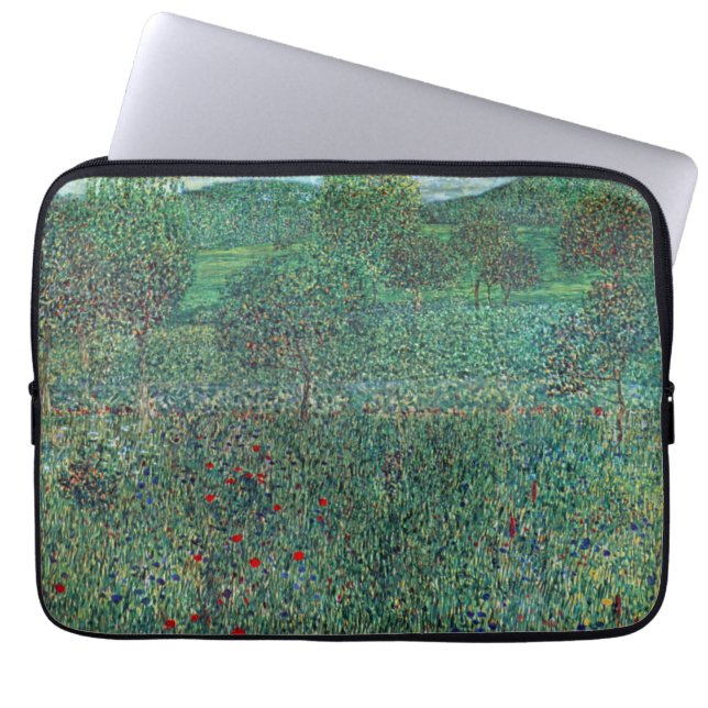 Bloedveld in Litzlberg Klimt,  landschap Laptop Sleeve (Voorkant)