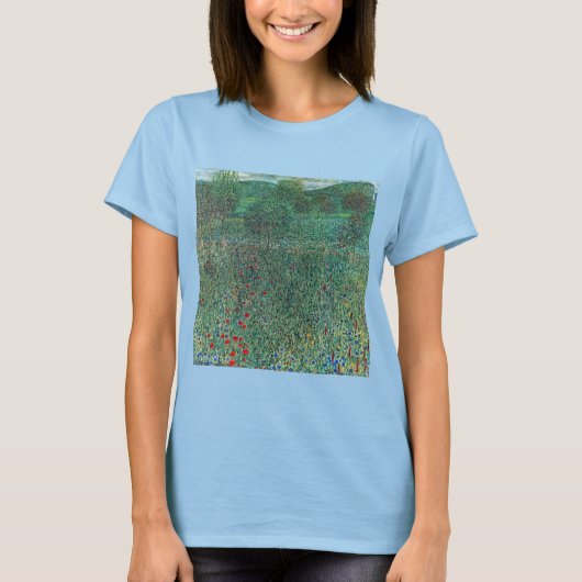 Bloedveld in Litzlberg Klimt,  landschap T-shirt (Voorkant)