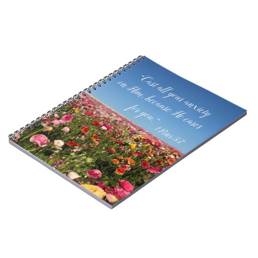 Bloedveld Journal 1 Peter 5:7 Notitieboek (Linkerzijde)