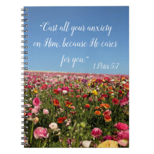 Bloedveld Journal 1 Peter 5:7 Notitieboek