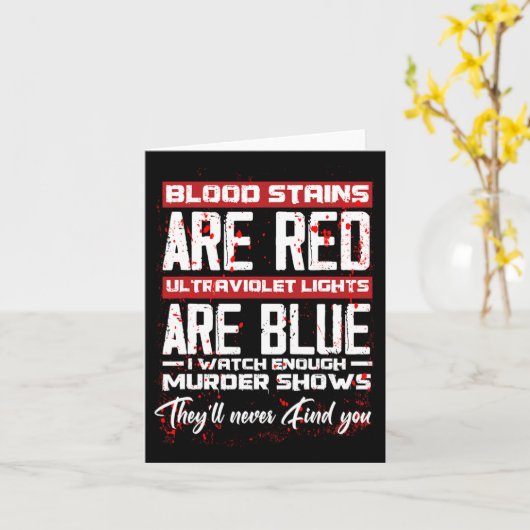 Bloedvlekken zijn rood ultraviolet licht is blauw kaart (Gele Bloem)