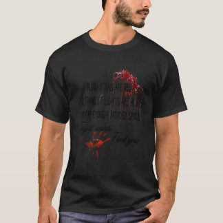 Bloedvlekken zijn rood ultraviolet licht is blauw  t-shirt