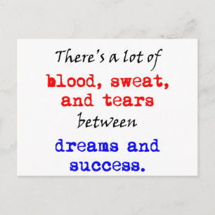 Bloedzweet en tranen briefkaart