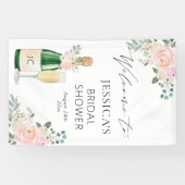 Bloeemblaadjes & Prosecco Champagne Welkomstbord Spandoek (Horizontaal)