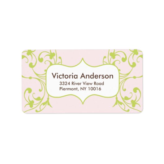 Bloei accent Lijst retour adreslabels. Etiket (Voorkant)