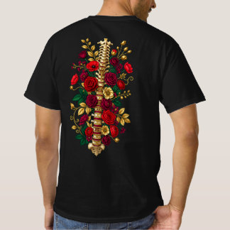Bloei Door De Pijn Roos Wervelkolom Gotische Kunst T-shirt