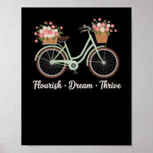 Bloei Droom Bloei Bloemrijke Fiets Trump Subtiel W Poster