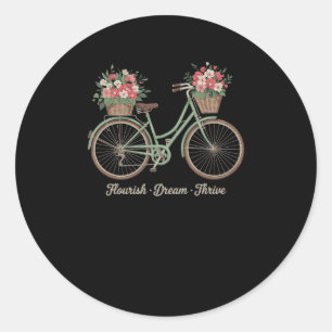 Bloei Droom Bloei Bloemrijke Fiets Trump Subtiel W Ronde Sticker