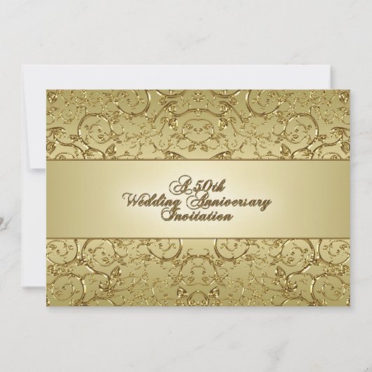 Bloei Gouden 50ste Huwelijksverjaardag Kaart (Voorkant)