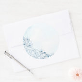 Bloei in de winter bruiloft ronde sticker (Envelop)