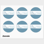 Bloei in de winter bruiloft ronde sticker (Vel)