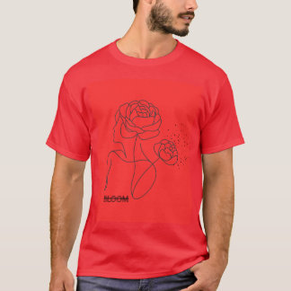 Bloei in het rood – Artistiek bloemenmeisje T-shir T-shirt