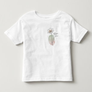 Bloei Langzaam Minimalistische Bloemkunst Kinder Shirts