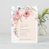 Bloei lente bloemen tuin thema chic bloemstuk kaart (Staand voorkant)