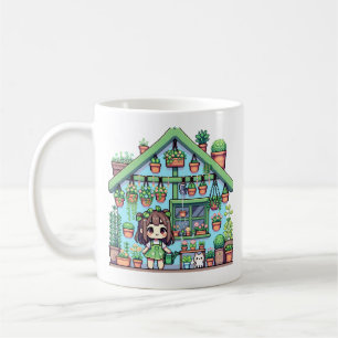 Bloei met Grace   Kawaii Meisje met Planten Koffiemok