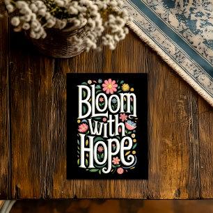 Bloei met hoop briefkaart