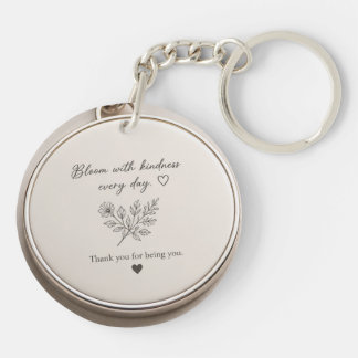 Bloei met vriendelijkheid bloemensleutelhanger sleutelhanger