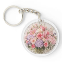 Bloei met vriendelijkheid bloemensleutelhanger