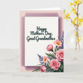 Bloei Moederdag Groot Kaart (Gele Bloem)