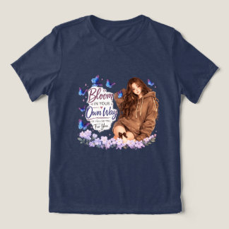 Bloei op je eigen manier Vlinder Meisje T-Shirt