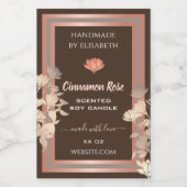 Bloei Product Verpakkingsetiketten Roos Goudbruin Voedselcontainer Etiket (Enkel label)