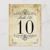  bloei vintage bruiloft tafel nummer Kaarten (Achterkant)