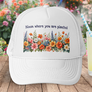 Bloei Waar Je Geplant Bent Bloemstuk Trucker Pet