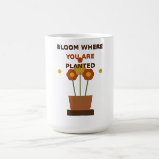Bloei Waar Je Geplant Bent, Boho Bloempot Koffiemok